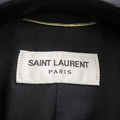 Saint Laurent Black Embroidered Lapel Blazer