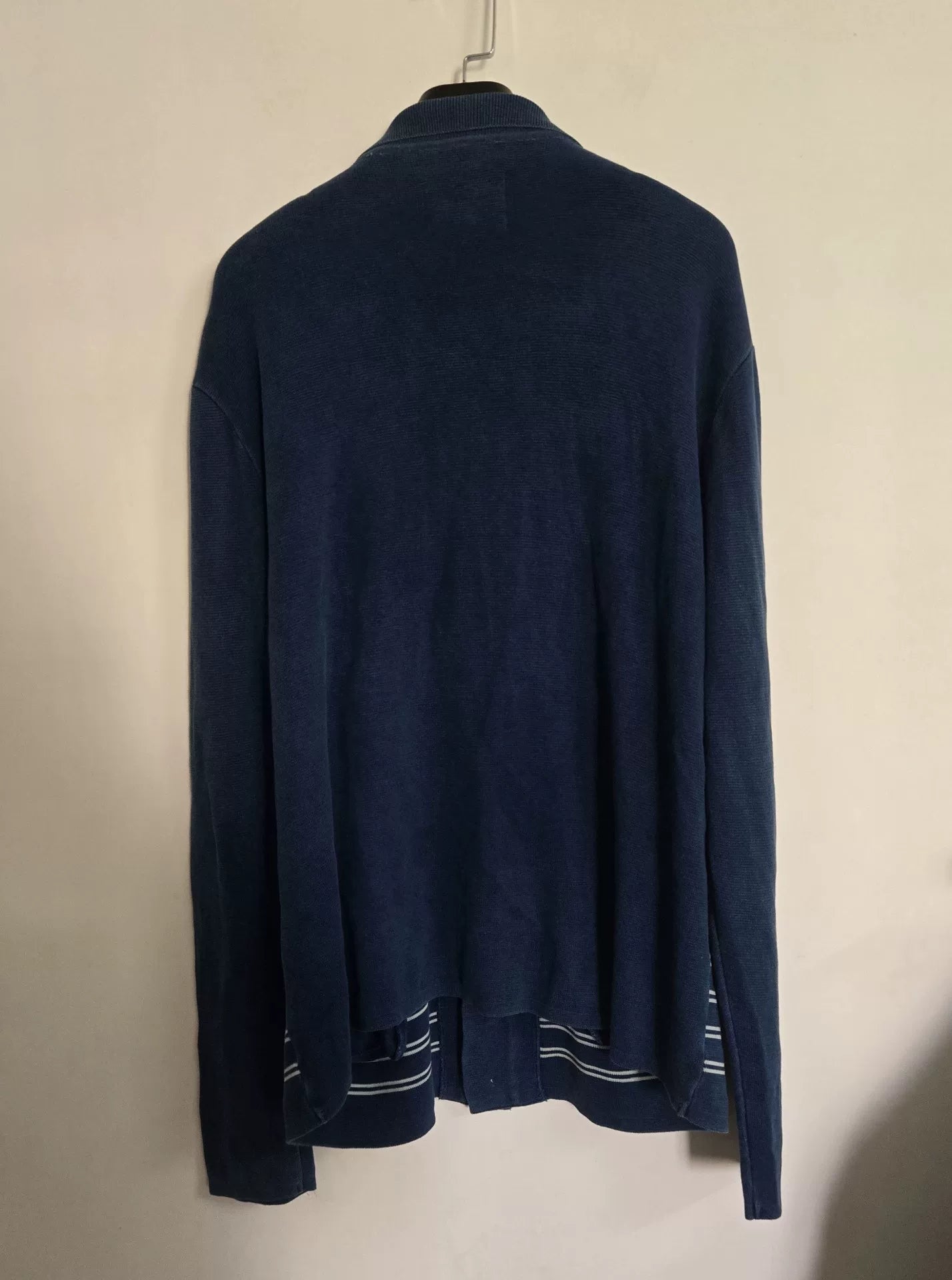 Porter Classic Indigo Knit Stripe Cardigan