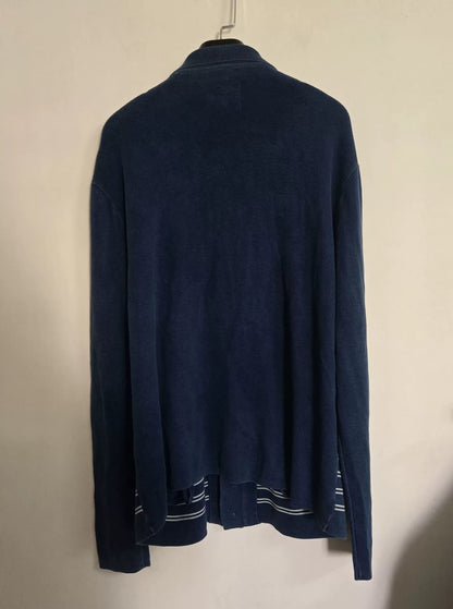 Porter Classic Indigo Knit Stripe Cardigan