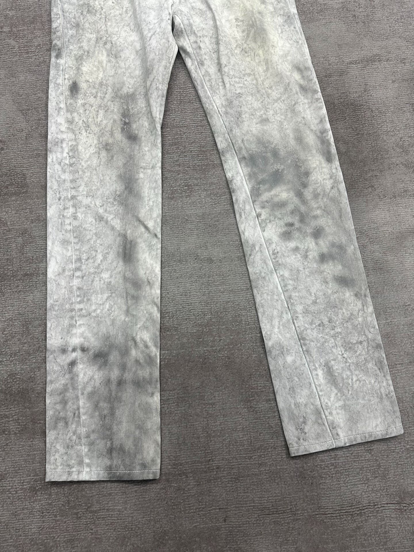 Dior Homme Distressed White Denim Trousers