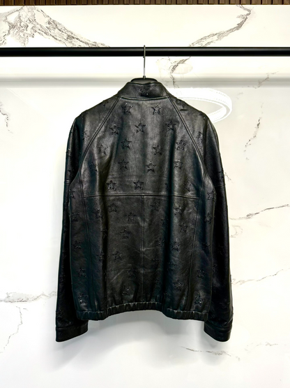 saint laurent star pattern leather jacket