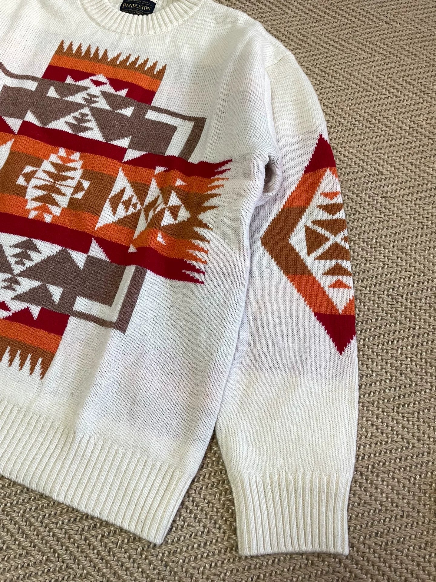 pendleton wool blend patterned pullover sweater