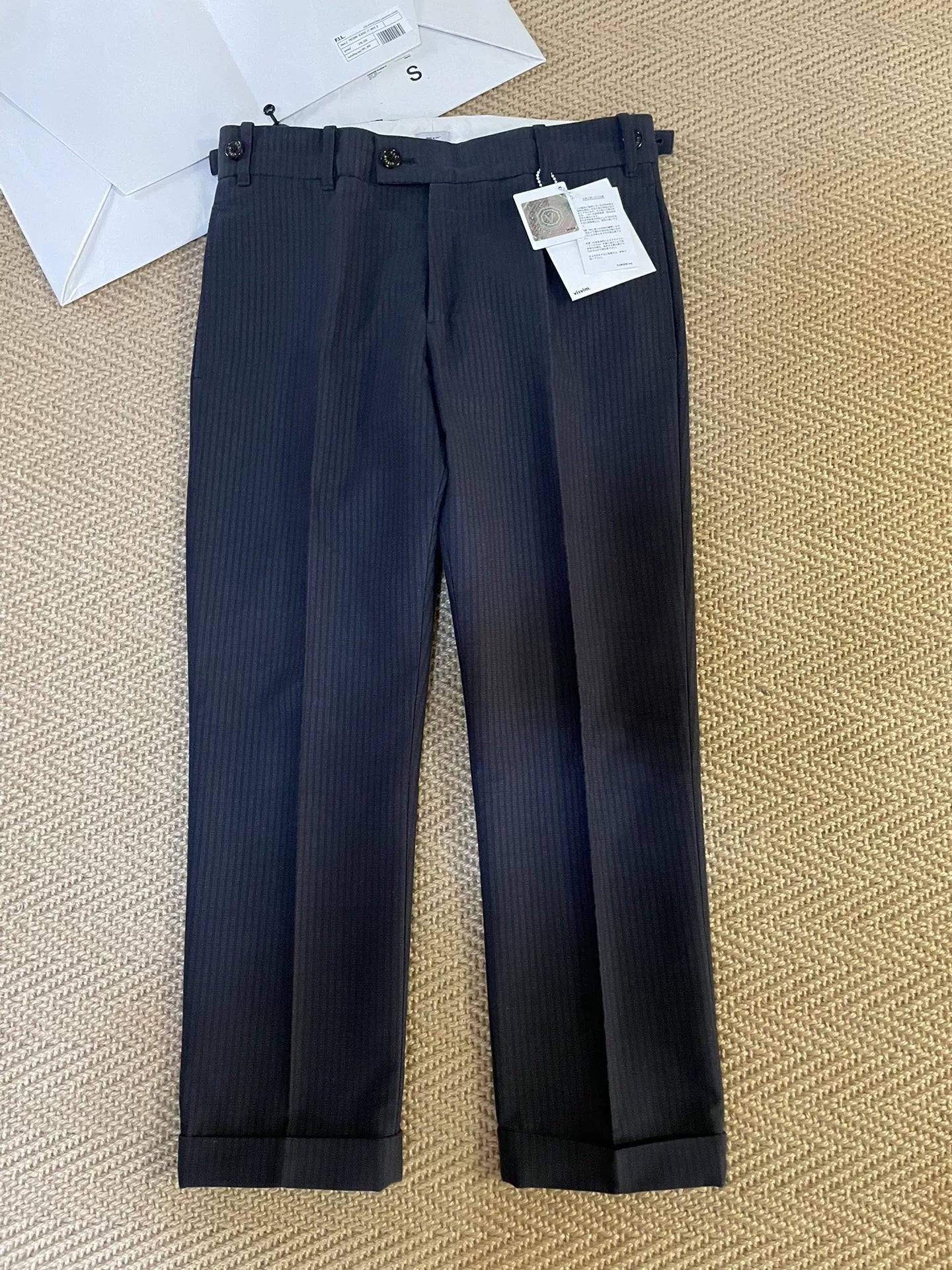 Visvim Paccard Stripe Cropped Slacks