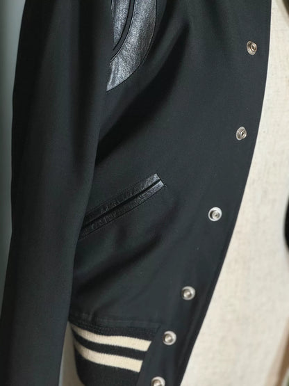 Saint Laurent SLP Black Varsity Jacket