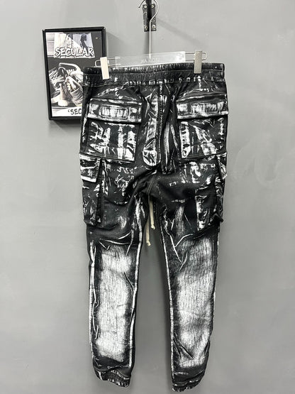 Rick Owens 21FW Painted Cargo Pants