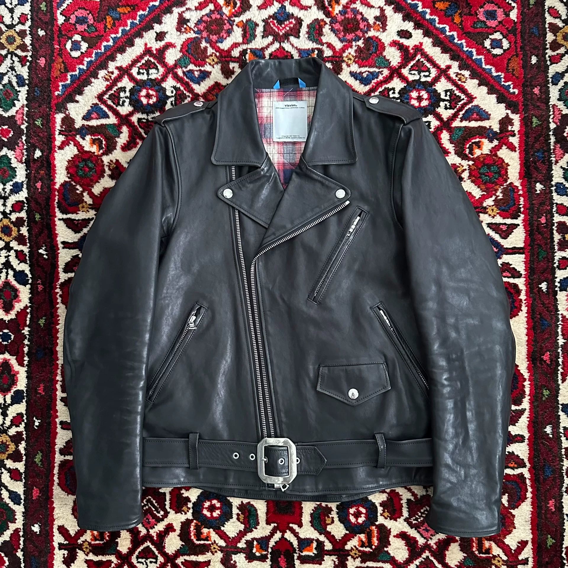 visvim leather motorcycle jacket size M