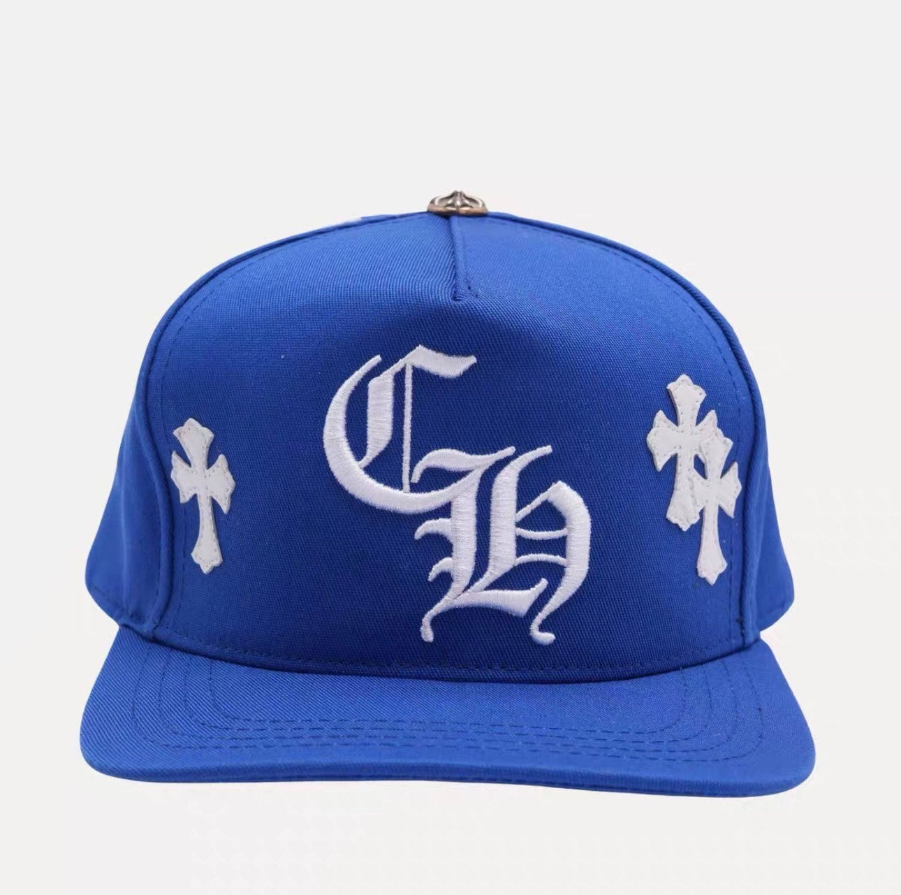 Chrome Hearts White Blue Baseball Cap