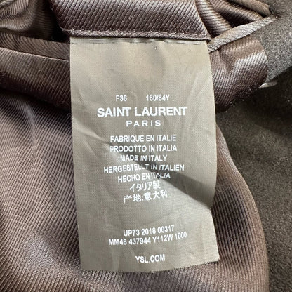 Saint Laurent YSL Runway Gold Button Wool Coat