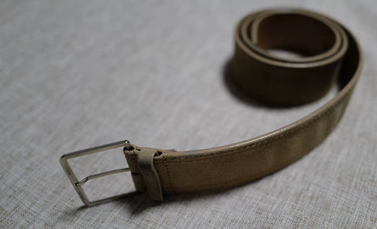 Dior Homme Suede Belt with Silver Buckle