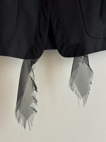 maison margiela black sheer suit jacket