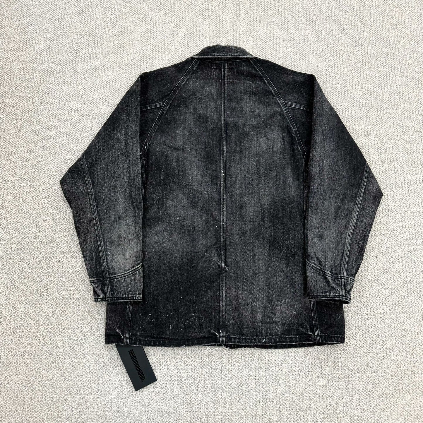 neighborhood scc coverall black denim jacket