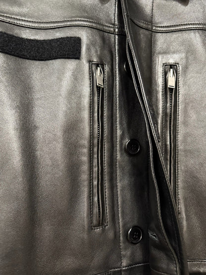Saint Laurent 18FW Leather Hunting Jacket