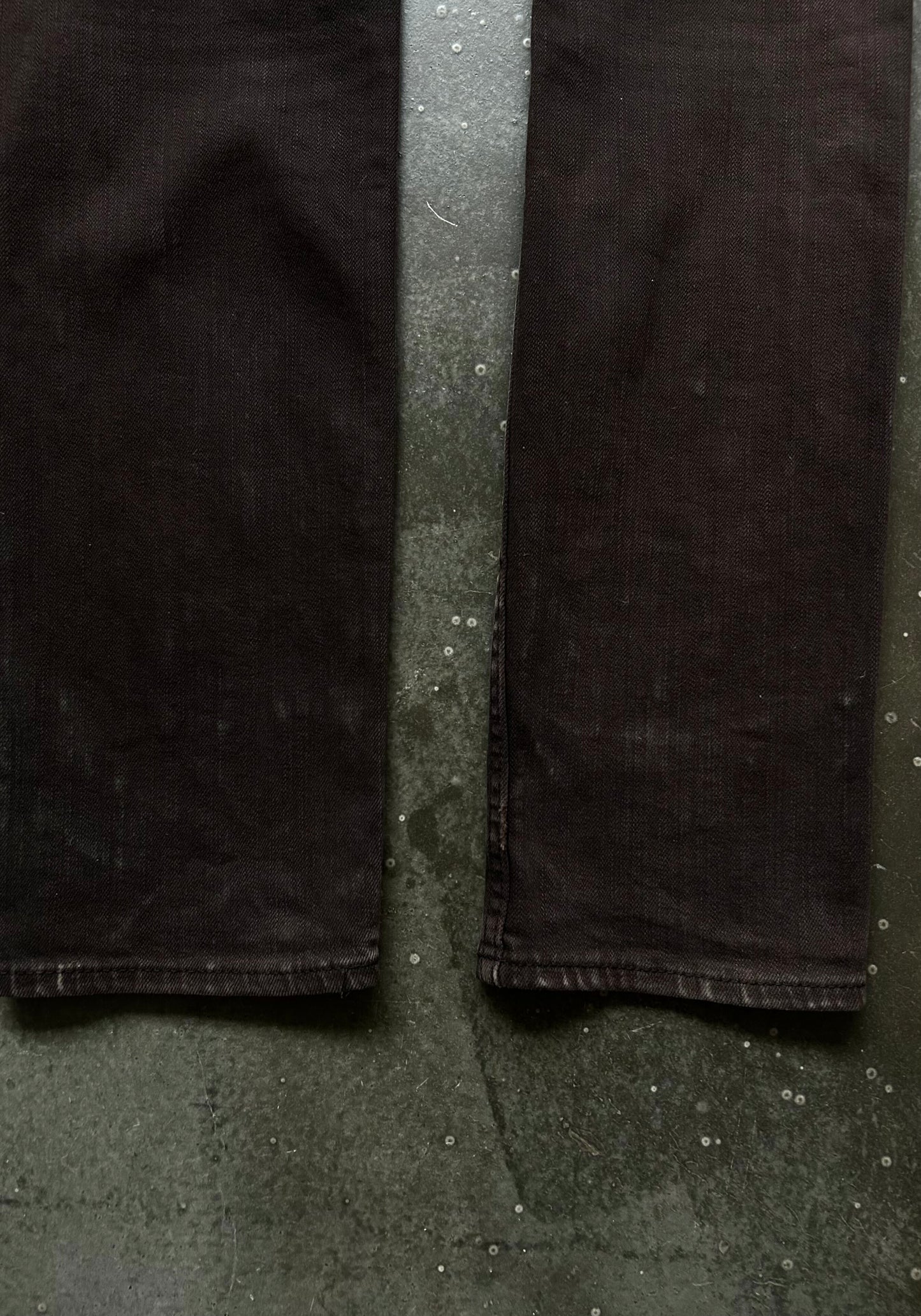 number nine washed brown jeans