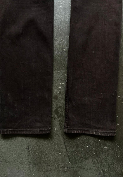 number nine washed brown jeans