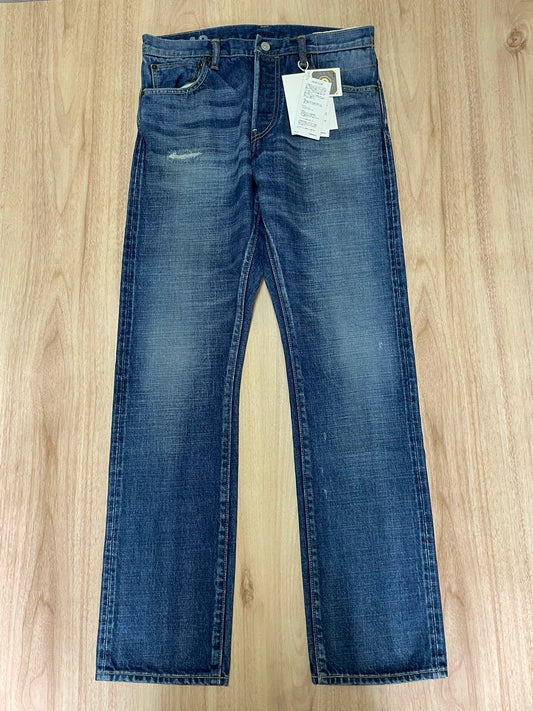 VISVIM SOCIAL SCULPTURE DAMAGED-12 Washed Jeans