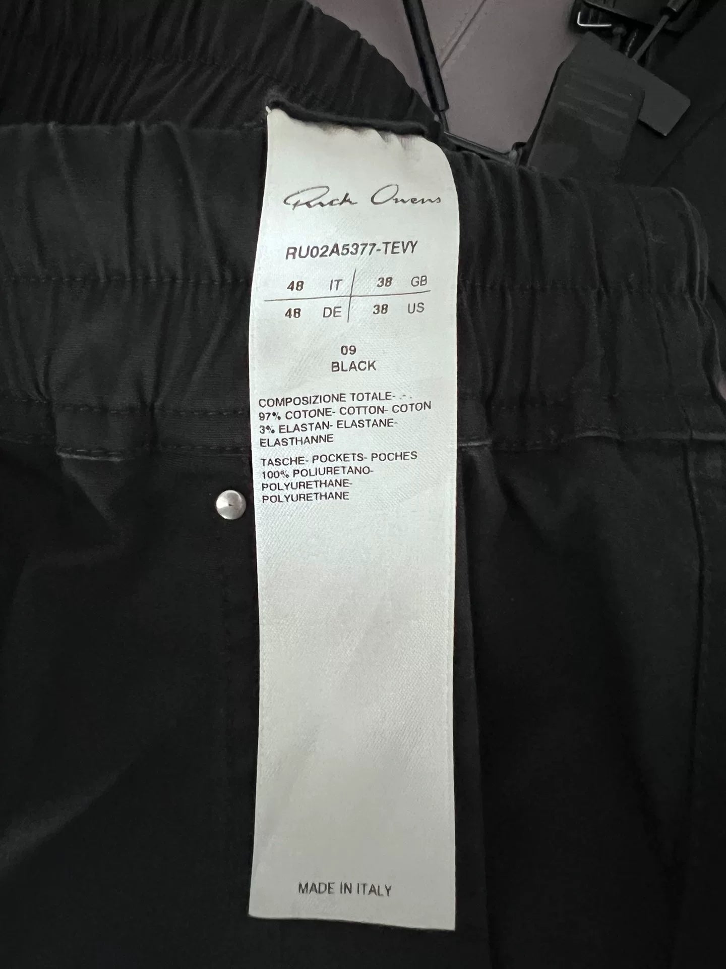 rick owens unique zippered long pants