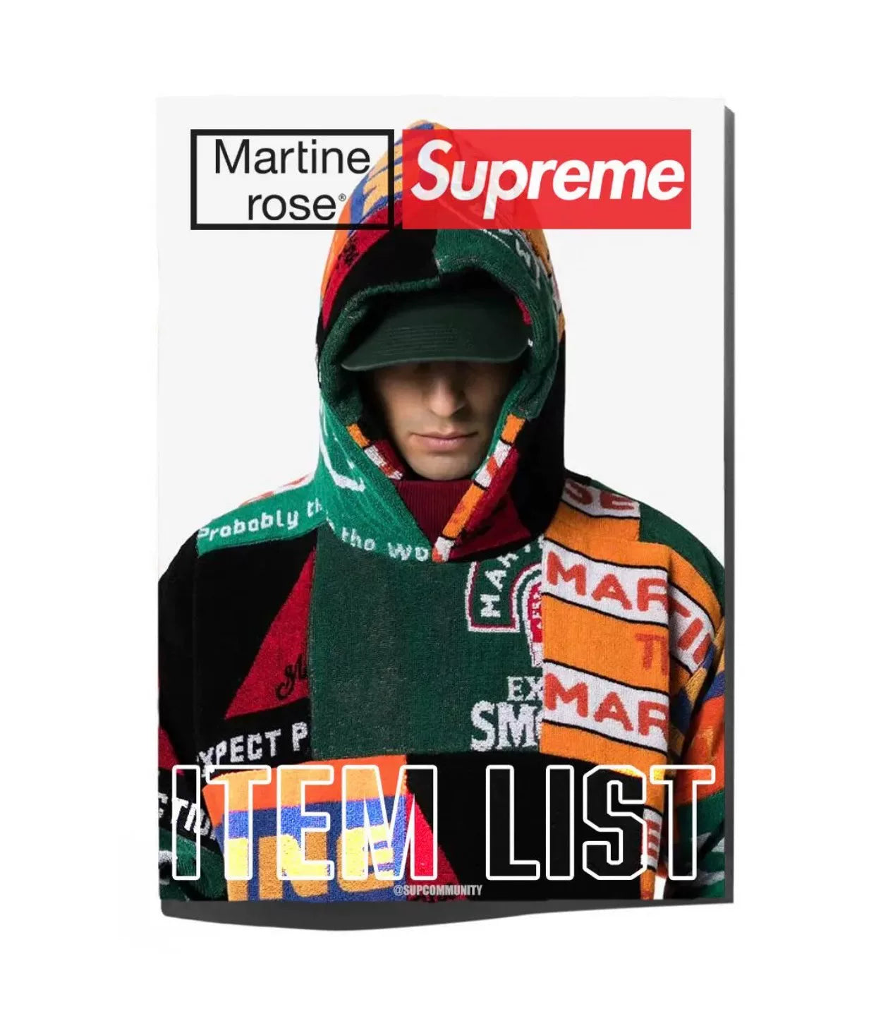 martinerose embroidered patchwork hoodie