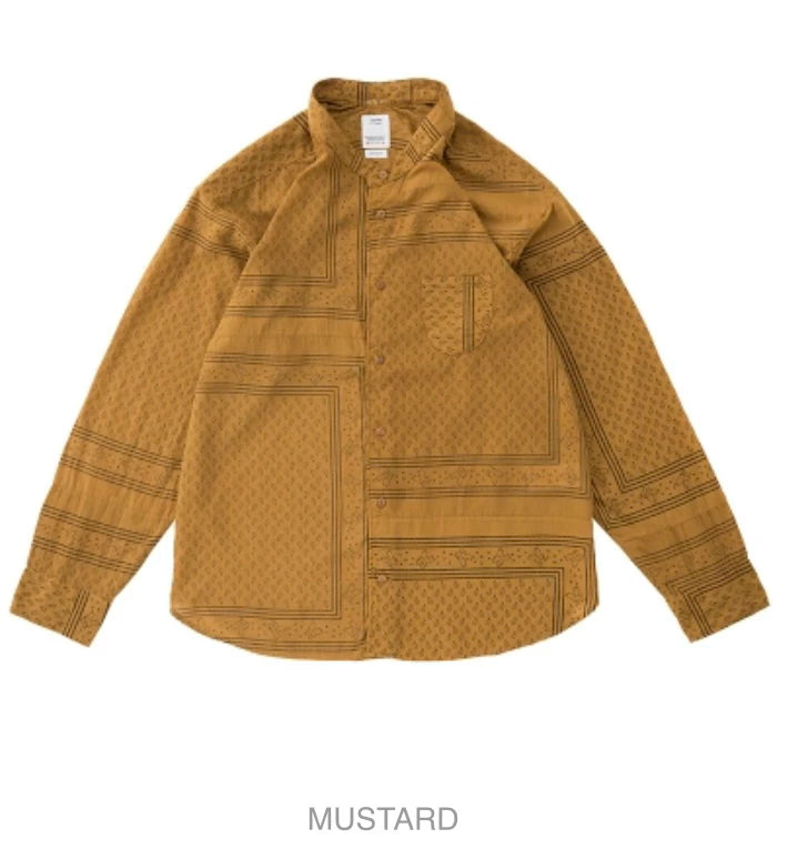 VISVIM Mustard Paisley Pattern Shirt