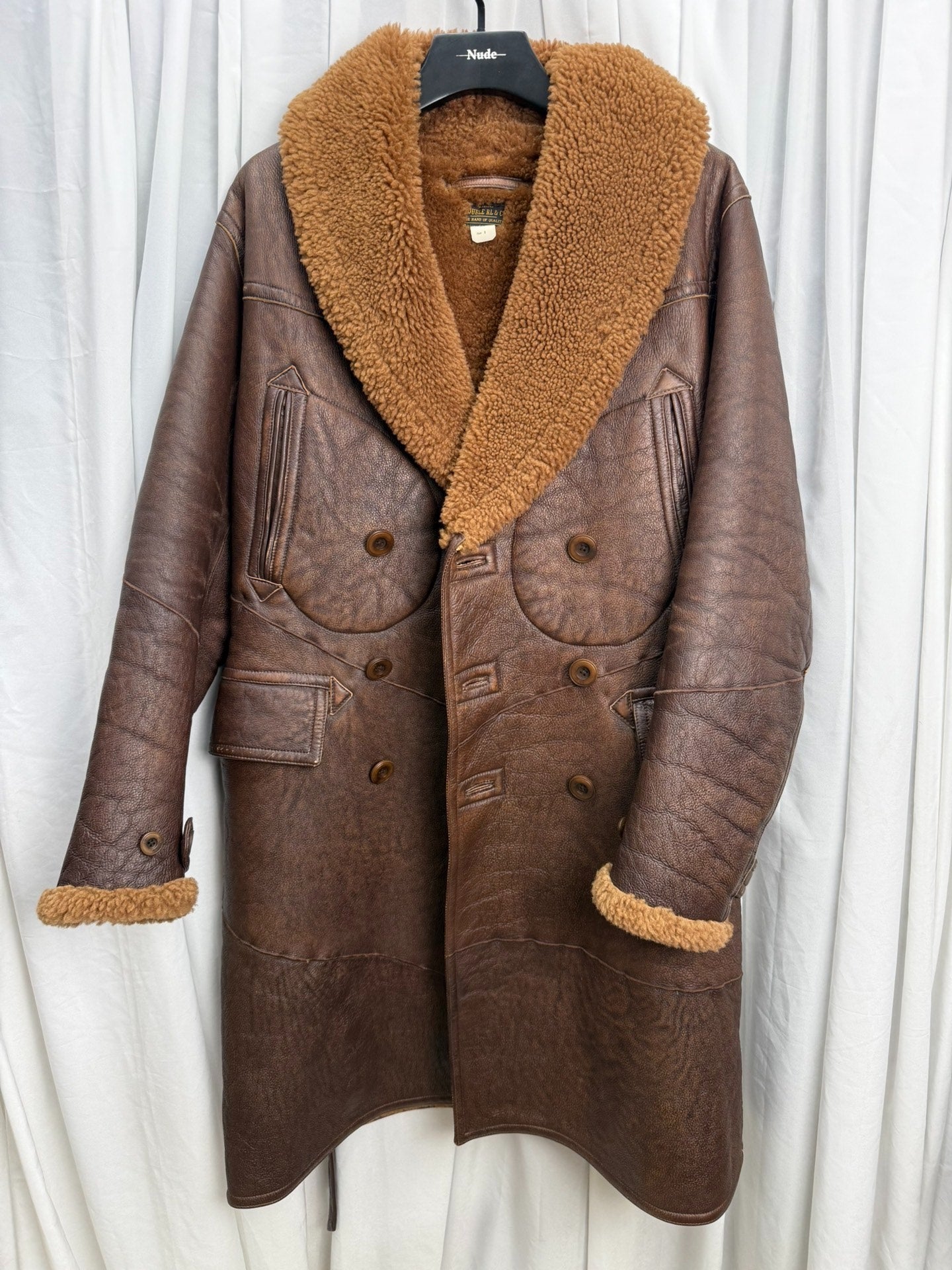 DOUBLE RL Shearling Farmer Coat