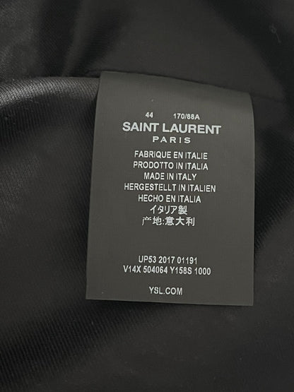 Saint Laurent Leather Sleeve HEAVEN Jacket