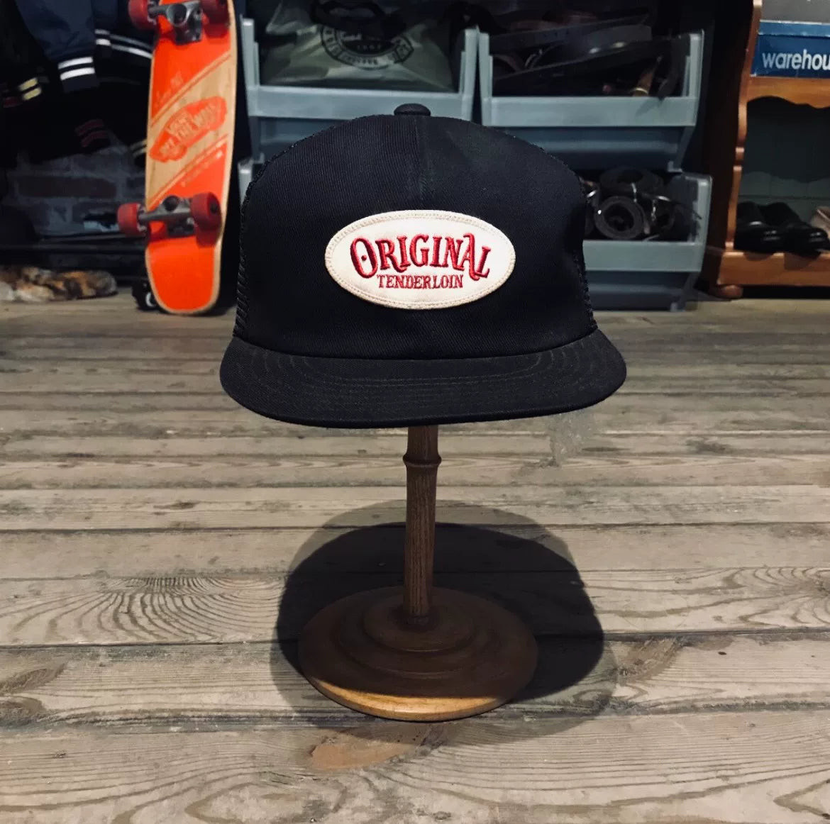 original trucker cap with oval patch
