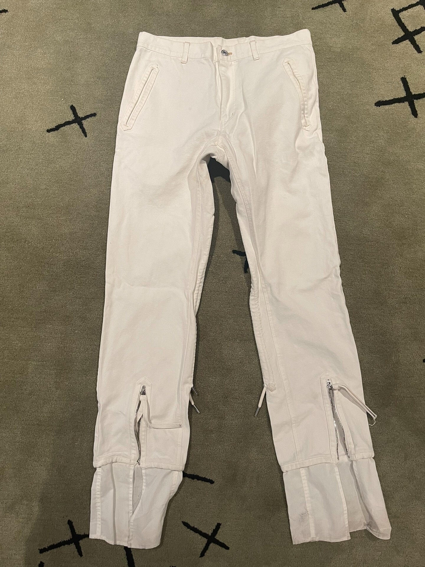 kanghyuk 2021 denim pants with unique design