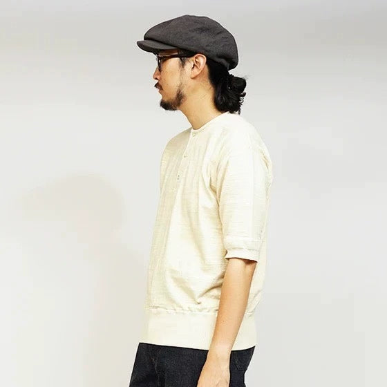 Nigel Cabourn Linen Newsboy Cap Summer