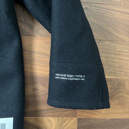 neighborhood wool double-breasted peacoat