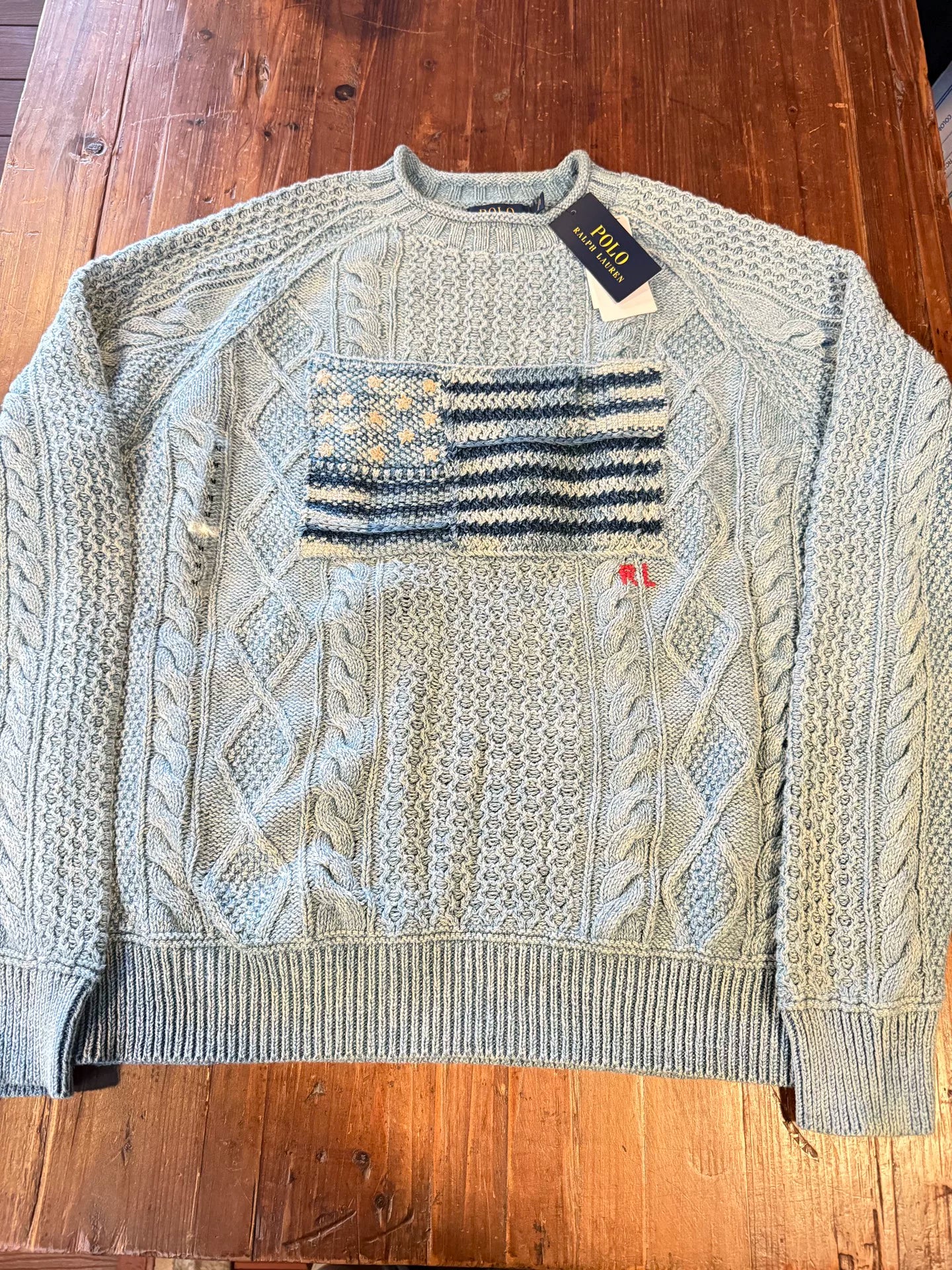 Polo Ralph Lauren Gray Cable Knit Sweater