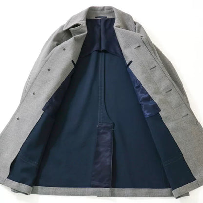 elegant short gray driving jacket for autumn