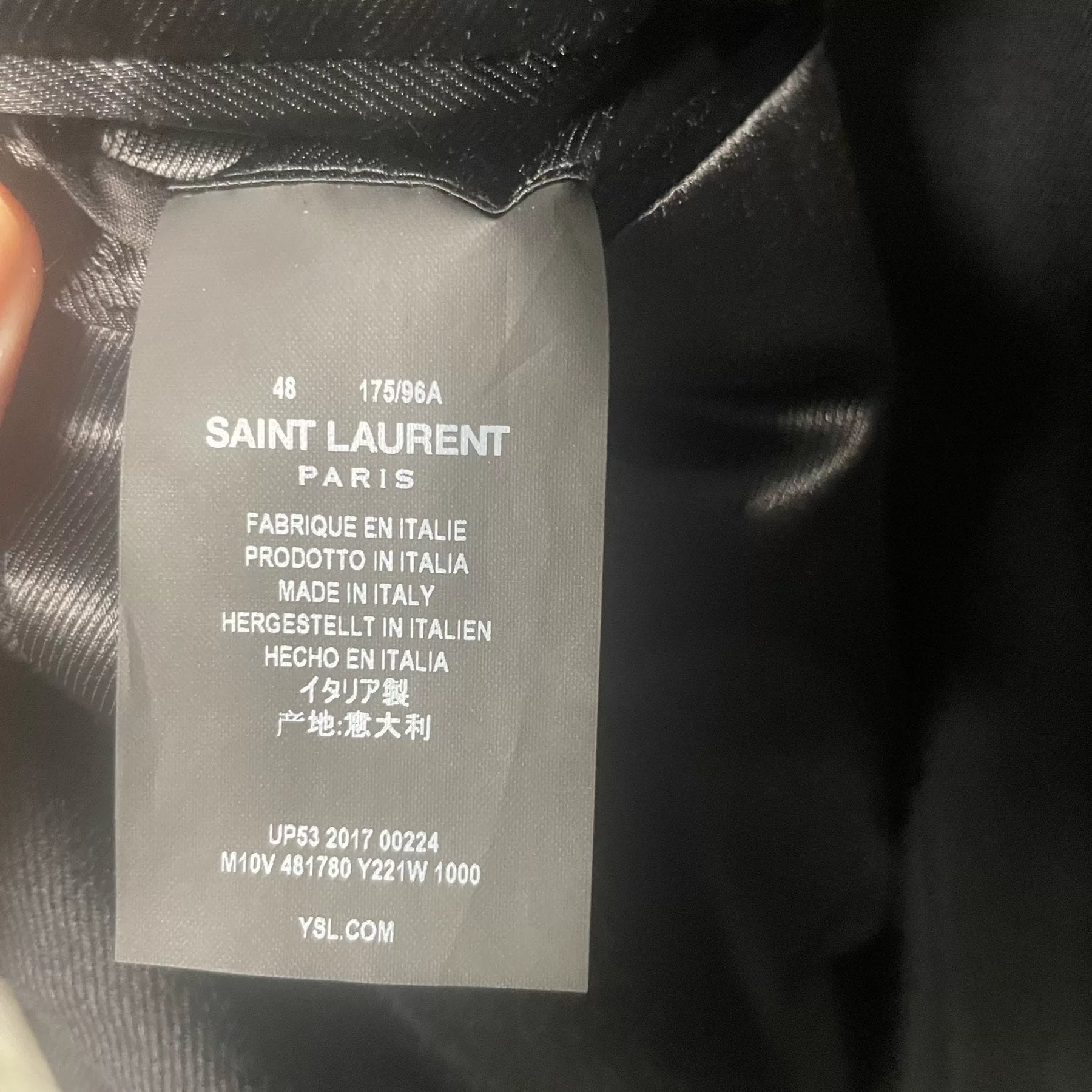 Saint Laurent Black Wool Coat