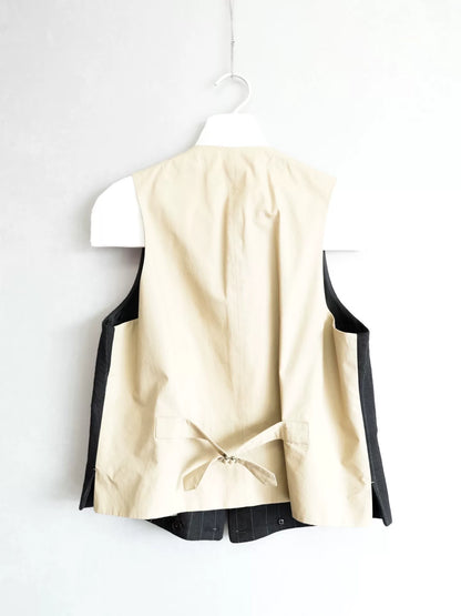 Yohji Yamamoto Black Red Striped Vest