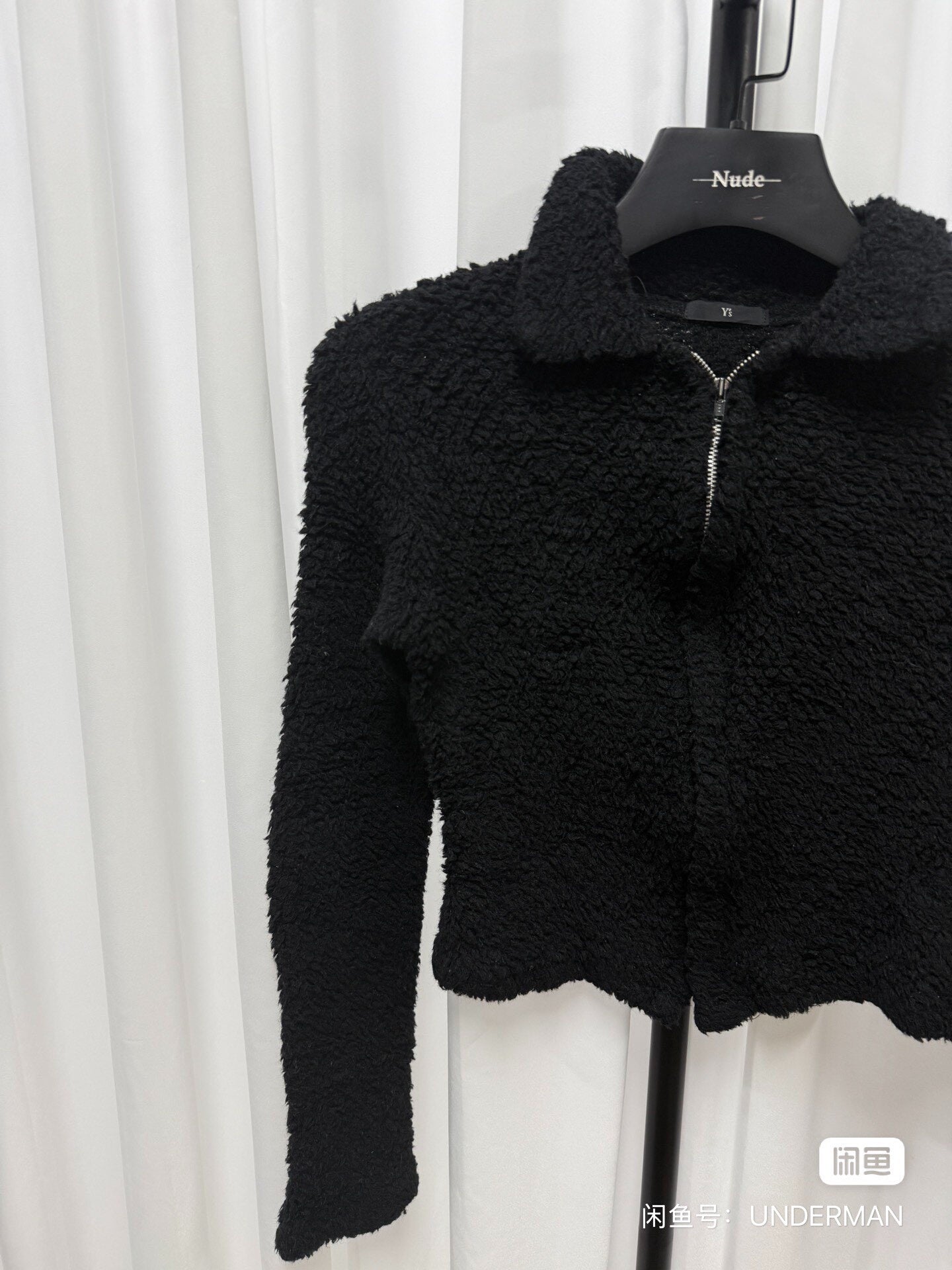Yohji Yamamoto Y's Black Cropped Zip Jacket