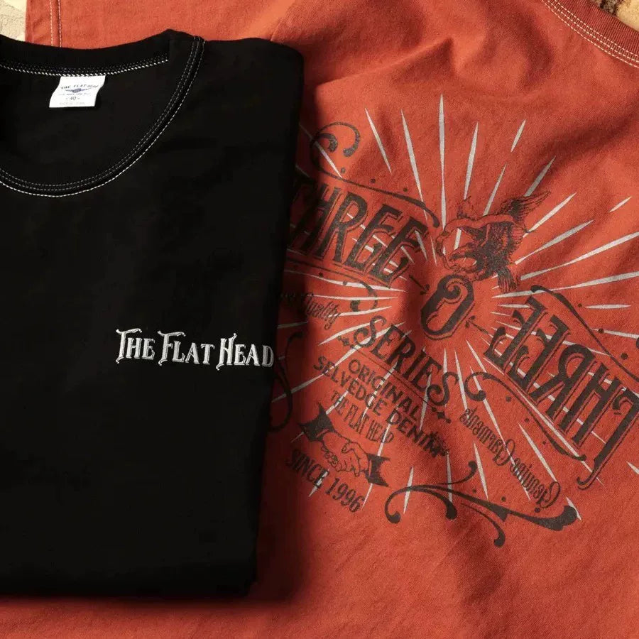 THE FLAT HEAD Retro Crew Neck T-Shirt Japan