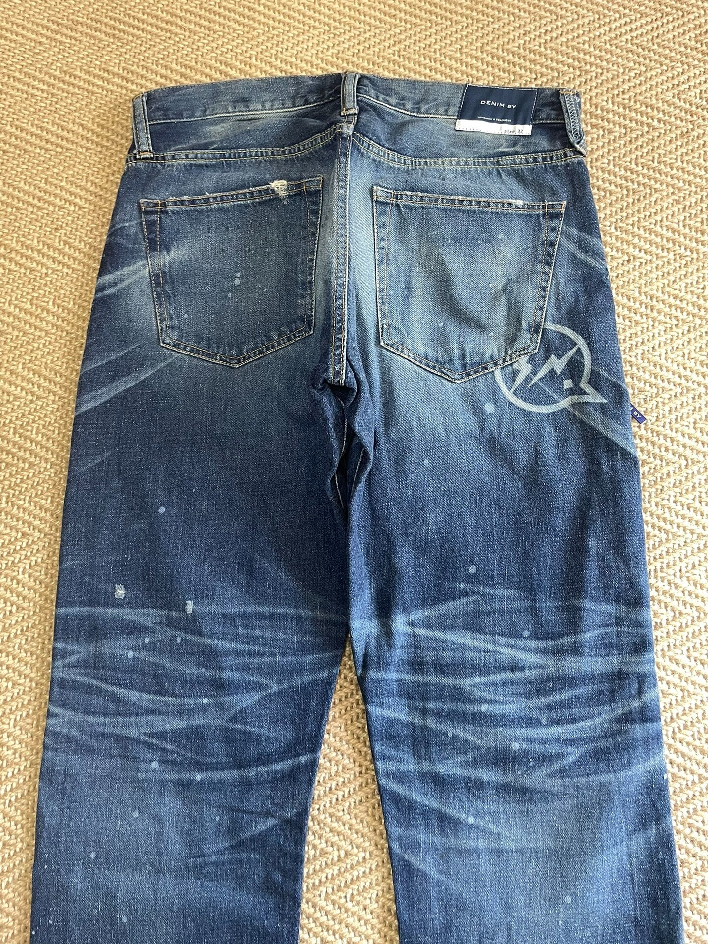 Vanquish Fragment Distressed Splatter Jeans