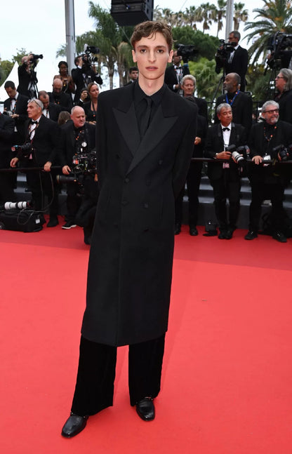 Saint Laurent Black Double-Breasted Coat