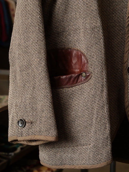 Kapital Woven Leather Patchwork Jacket