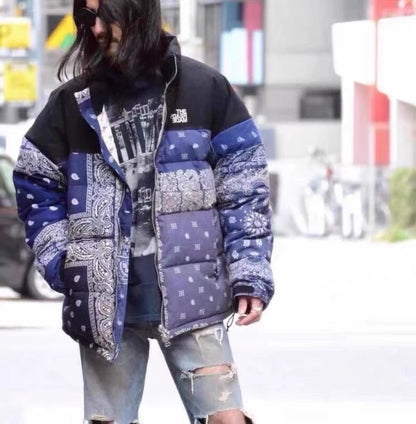 classic paisley down jacket with tags