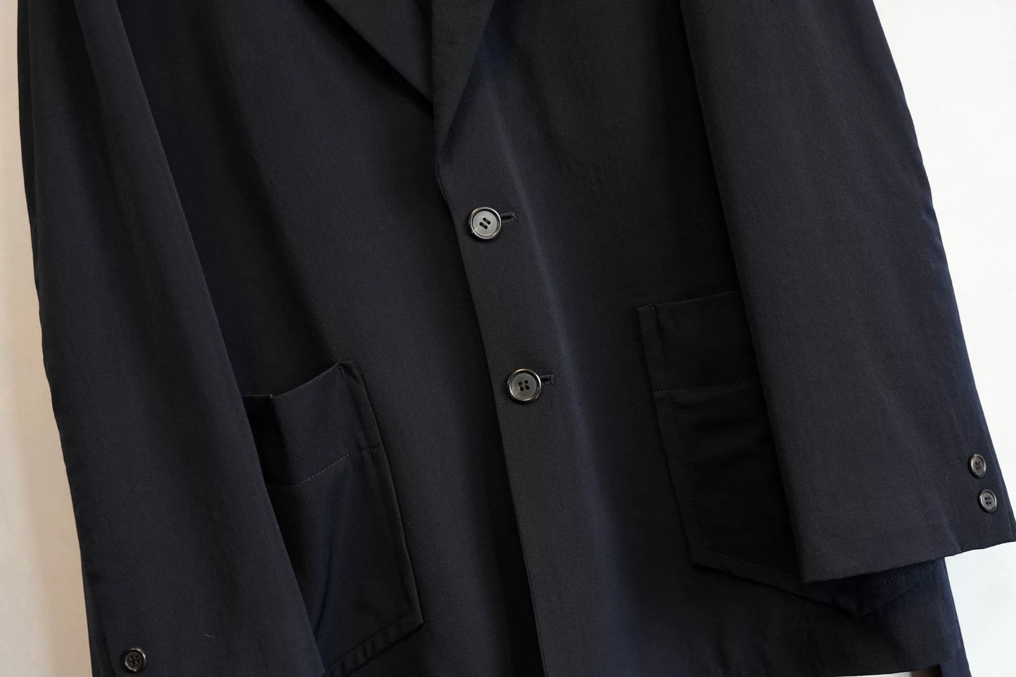 Yohji Yamamoto Wool Jacket Navy Blue