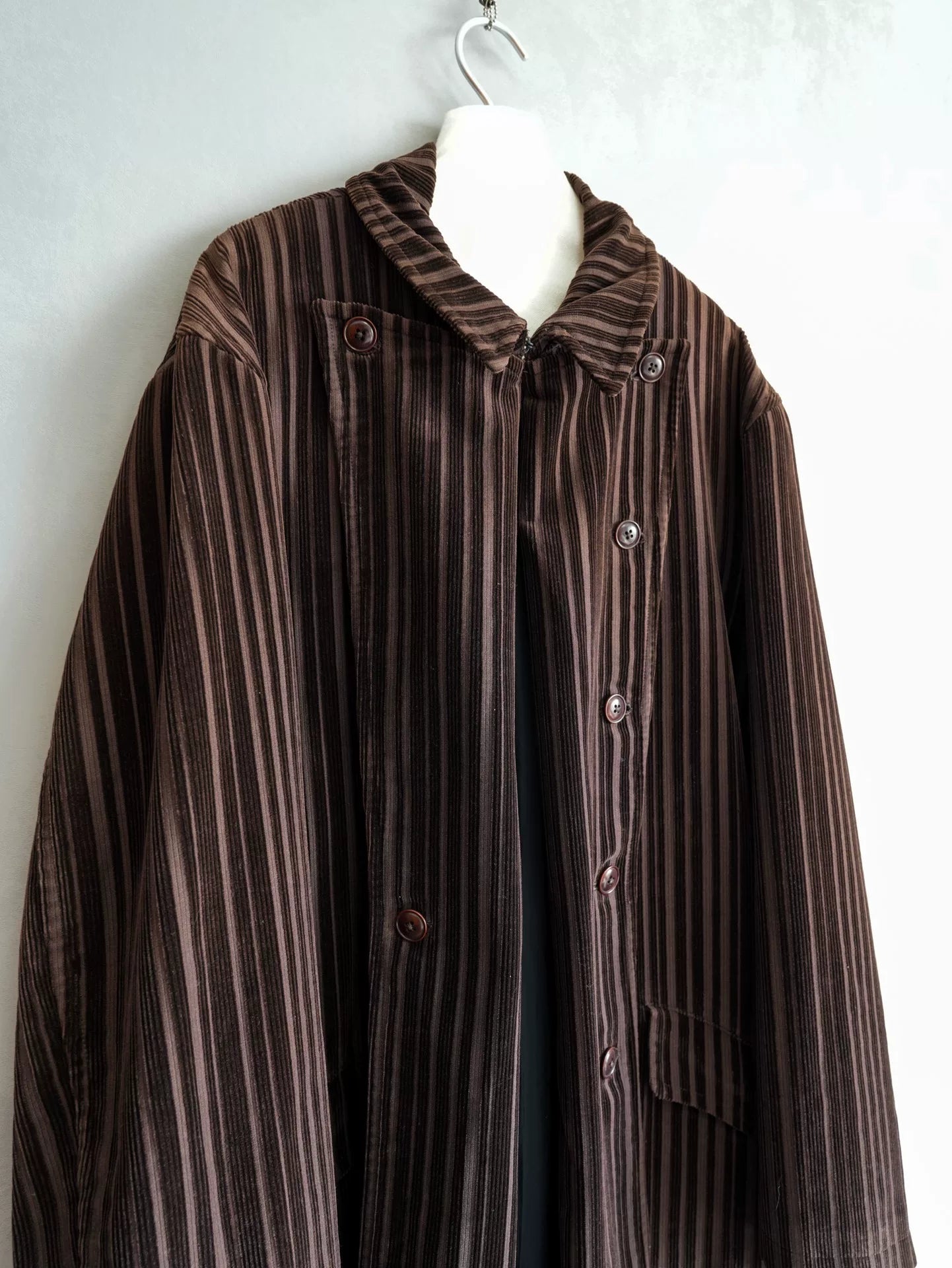 Yohji Yamamoto Striped Corduroy Coat