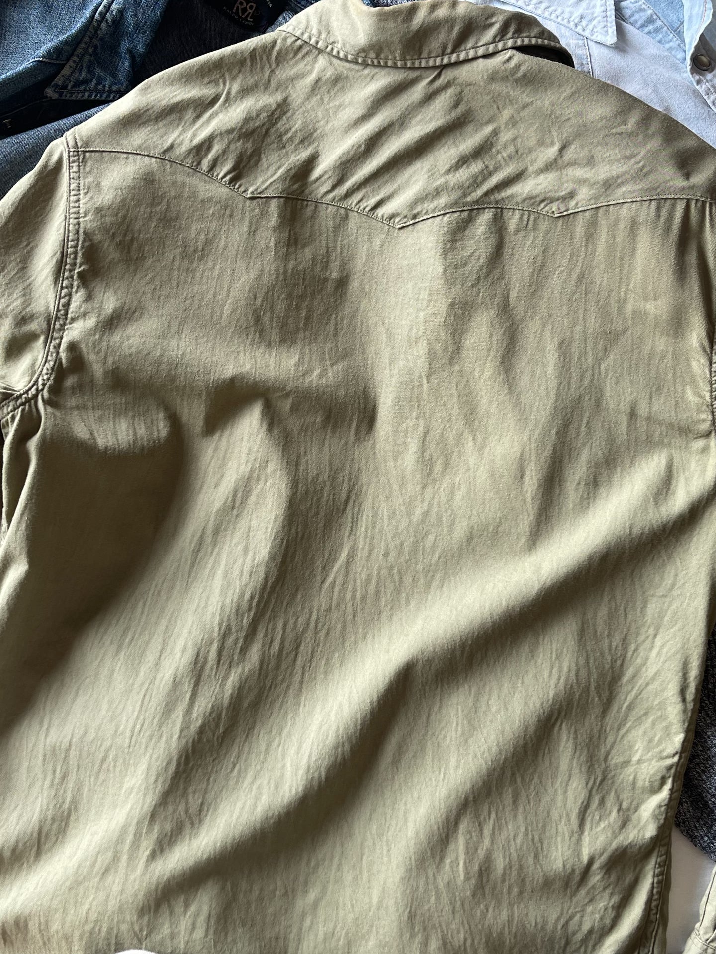 RRL Slim Fit Twill Western Shirt