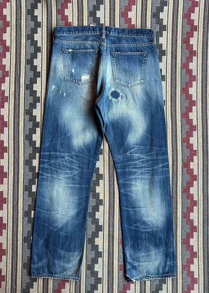 Simon Miller Heavy Wash Patchwork Denim Jeans