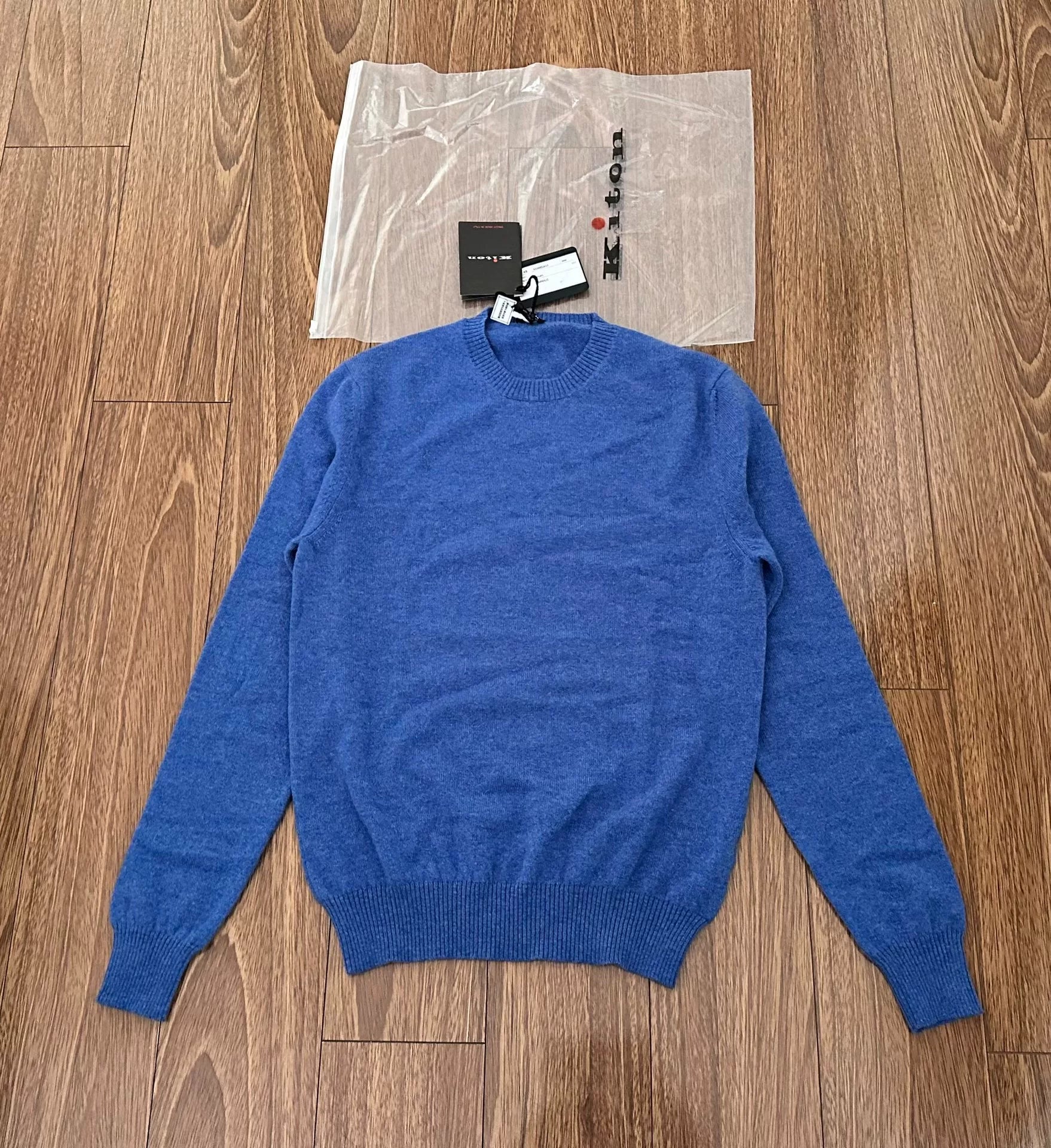 KITON cashmere sweater in blue color