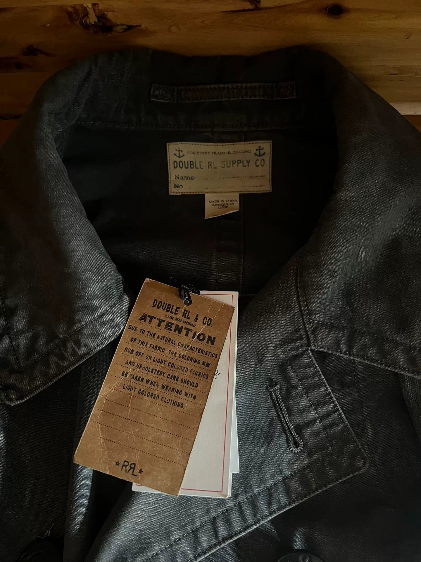 Double RRL Navy Windbreaker Coat