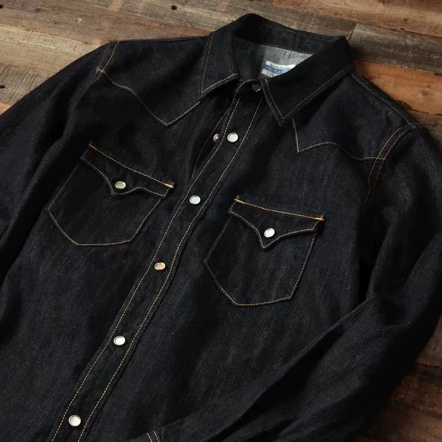 The Flat Head Classic Western Denim Shirt