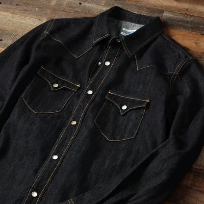 The Flat Head Classic Western Denim Shirt