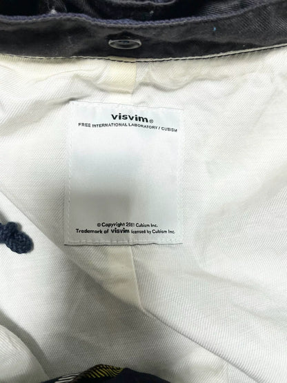 visvim townsend coat navy striped jacket