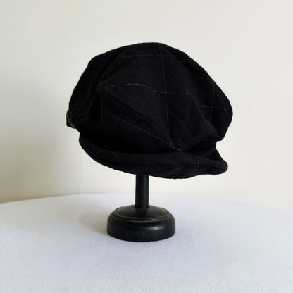 black prince of wales cashmere cap