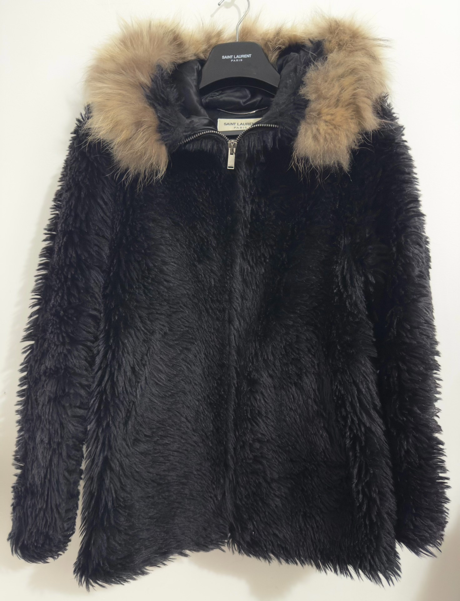 Saint Laurent 18FW Hooded Fur Coat