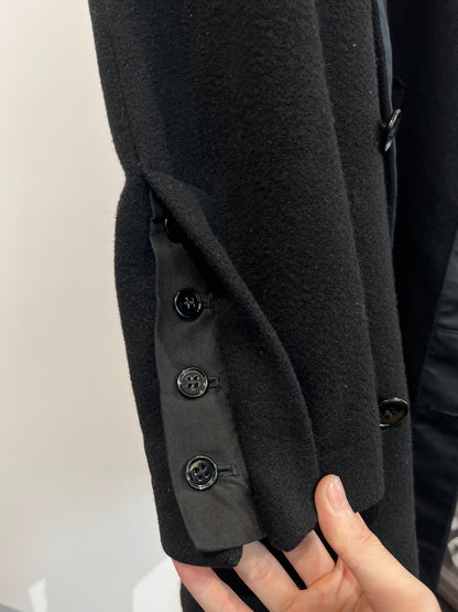 Rick Owens Wool Tweed Cloak Coat